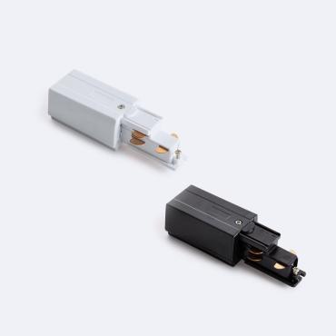 Right Side Power Connector for Three Circuit DALI Track - White