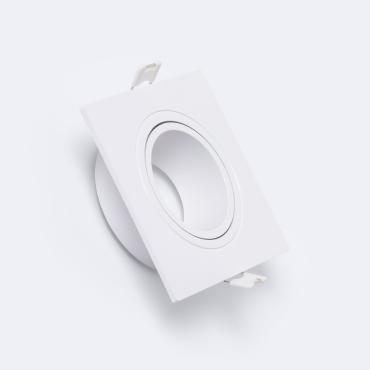Square Downlight Ring for GU10 / GU5.3 LED Bulb with 75x75 mm Cut Out - White