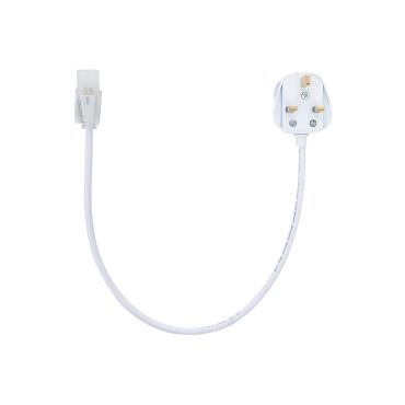 Power Cable for 220V AC 120 LED/m Monochrome Autorectified Solid Dimmable LED Strip Custom Cut every 10 cm - White