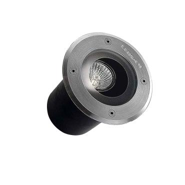 GU10 15º Gea Round Recessed Ground Spotlight LEDS-C4 55-9380-CA-37 - Silver