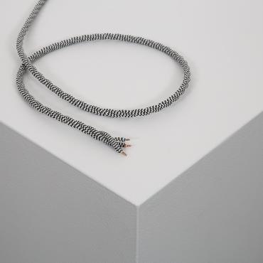 Braided Textile Electrical Cable in Black & White - Several options