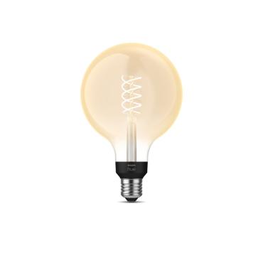 7W E27 G125 550 lm White Filament LED Bulb PHILIPS Hue White -