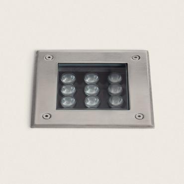 12W Utopia Outdoor Square Recessed Ground Spotlight -
