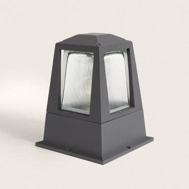 Tika E27 Aluminium Outdoor Fence Post Light 25cm - Grey