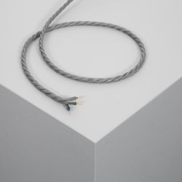 Braided Textile Electrical Cable in Grey - Several options