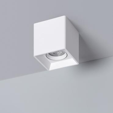 Square Ceiling Lamp in White with GU10 Space Bulb - 2700K