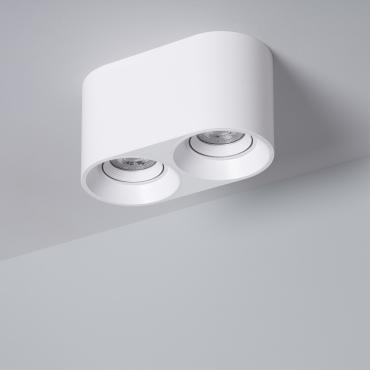 Space Double Ceiling Spotlight with GU10 Bulb in White - 4000K