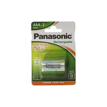 Blister Pack of 2 Rechargeable Batteries for Cordless Phones 1,5V AAA PANASONIC HHR-4MVE/2BD - 1.2 V