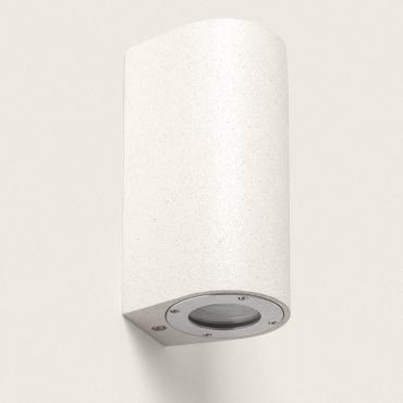 Batu Cement Double Sided Outdoor Wall Lamp - White