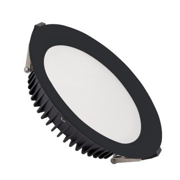 24W Round SAMSUNG Aero 130 lm/W LED Downlight LIFUD Microprismatic Ø 200 mm Cut-Out Black - Several options