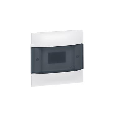 LEGRAND 137056 Practibox S Flush-mounted Box for Conventional Partition walls 1x18 Modules Transparent door - White