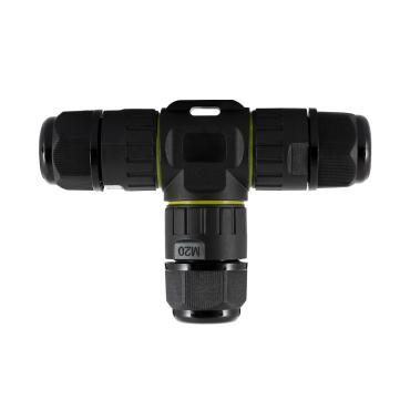 Waterproof T Type Connector Cable 3 Contacts 0.5-2.5 mm² IP68 - Black