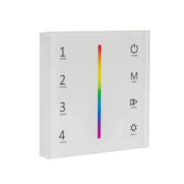 Wall Mounted Tactile Dimmer for 12/24V DC RF LED Strips - RGB