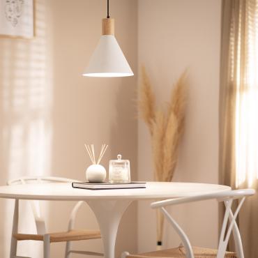 Arbat Metal & Wood Pendant Lamp - Black