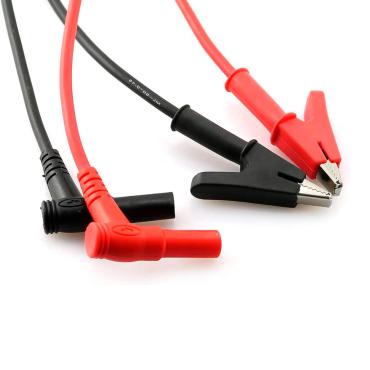Universal Test Leads + Alligator Clips for Multimeters, Clamp Meters, Ammeter Clamps - Red / Black