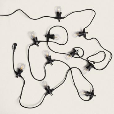 5.65m 12V AC Outdoor Easyfit Garland with 10 Bulbs - 2700K