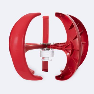 1kW 24V Wind Turbine Vertical Axis with MPPT Controller - Red