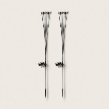 Pack of 2 Outdoor Solar LED Spikes LightingBug - 3000K