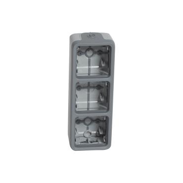 LEGRAND Plexo 069679 3 Element Vertical Junction Box - Grey