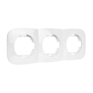3-Module Frame for Classic Round Mechanisms - White