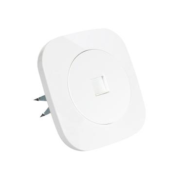 Classic Round RJ45 Internet Intake Module - White