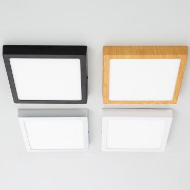 18W Galan Aluminium CCT Selectable SwitchDimm Slim Square LED Surface Lamp 210x210 mm - Natural