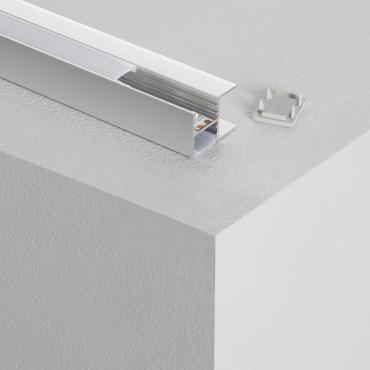 Aluminium Shelf Profile with Continuous Cover for LED Strip up to 12 mm - Several options