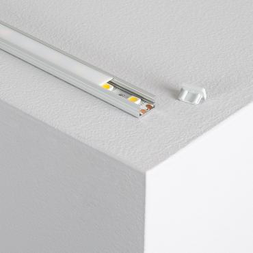 1m Aluminium Surface Profile with Translucent Cover for LED Strips up to 10 mm - Translucent Lid