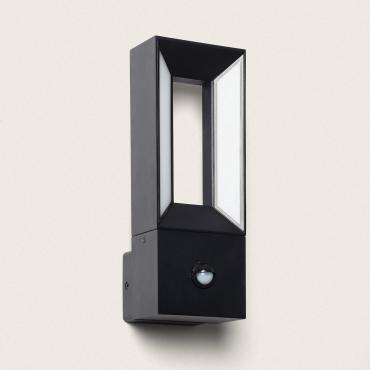 Trimel 2x5W Aluminium Outdoor LED Wall Lamp with Motion Sensor - Black