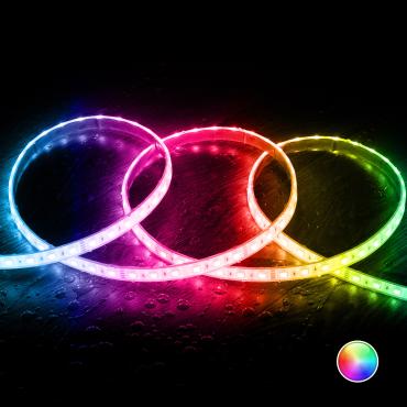 24V DC RGB SMD Silicone FLEX LED Strip 60LED/m 12mm Wide Cut at Every 10cm IP68 - RGB
