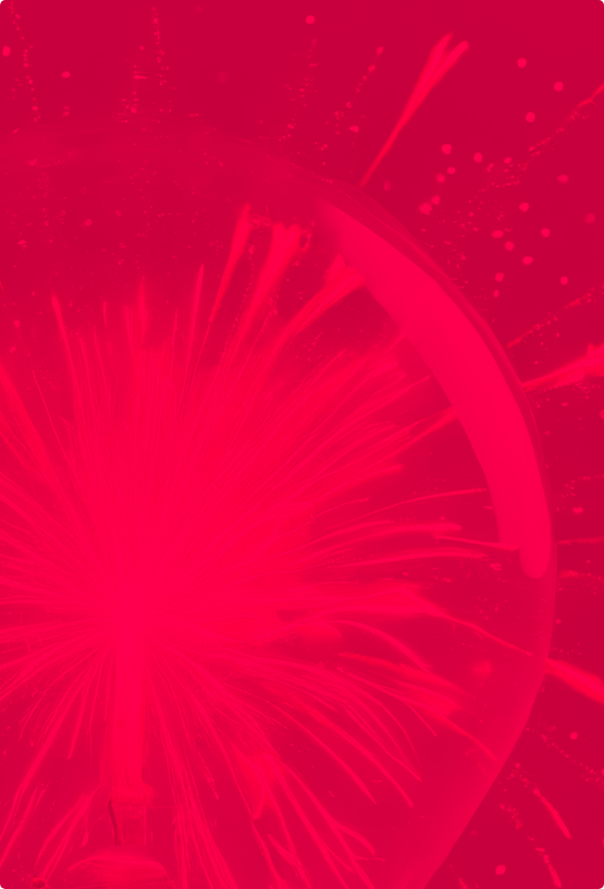 Immagine di sfondo rosso con fuochi d'artificio