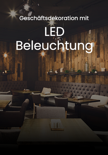 Geschäftsdekoration mit LED-Beleuchtung