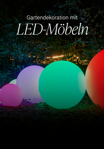 Gartendekoration mit LED-Möbeln