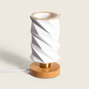 Lampada da Tavolo Legno Hiva Bianco
