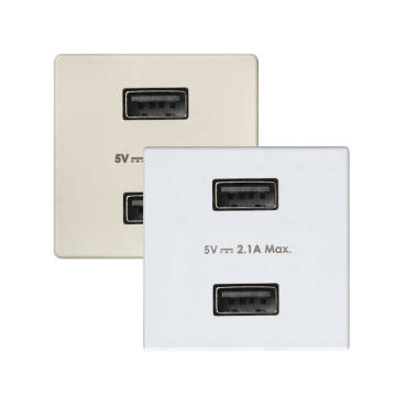 Doppia Presa USB SIMON 27 Play 2701096 Avorio
