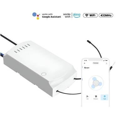 Controller Wi-Fi per Ventilatore da Soffitto AC iFan04-H SONOFF Bianco