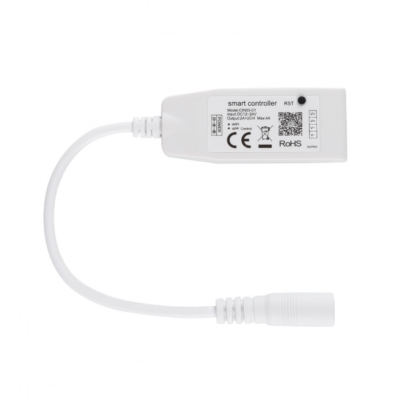 Mini Controller Striscia LED Dimmer Smart Wi-Fi Monocolore 12/24V DC