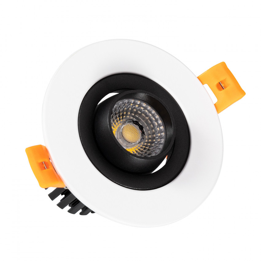 Downlight LED 7W COB Orientabile 360° Circolare Design Foro Ø 78 mm