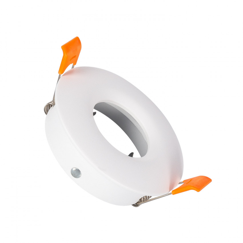 Portafaretto Downlight Circolare Design Bianco per Lampadina LED GU10/GU5.3 Foro Ø 70 mm