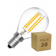 Caja de 20 Bombillas LED E14 Regulable Filamento Sphere G45 3W Blanco Cálido
