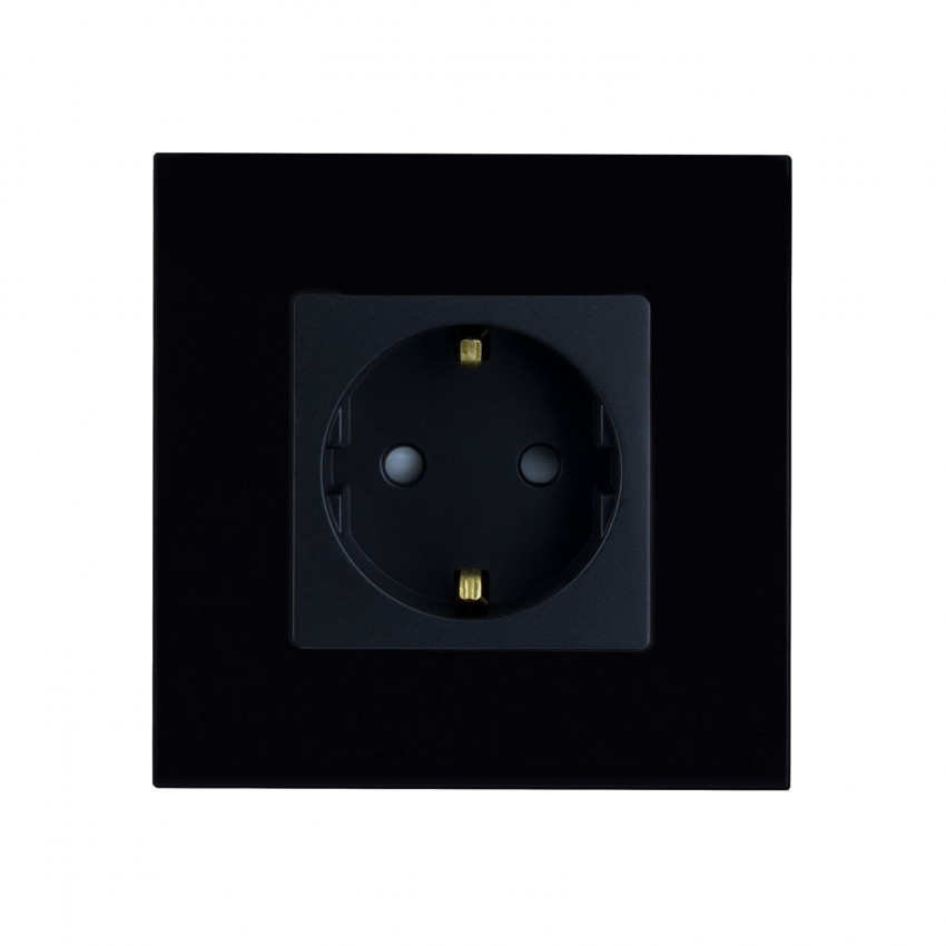 Enchufe Tipo F Schuko Smart Wifi Con Marco de Cristal 