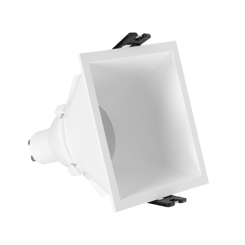 Downlight Quadrato GU10 6W Basso UGR PC Foro 85x85mm 