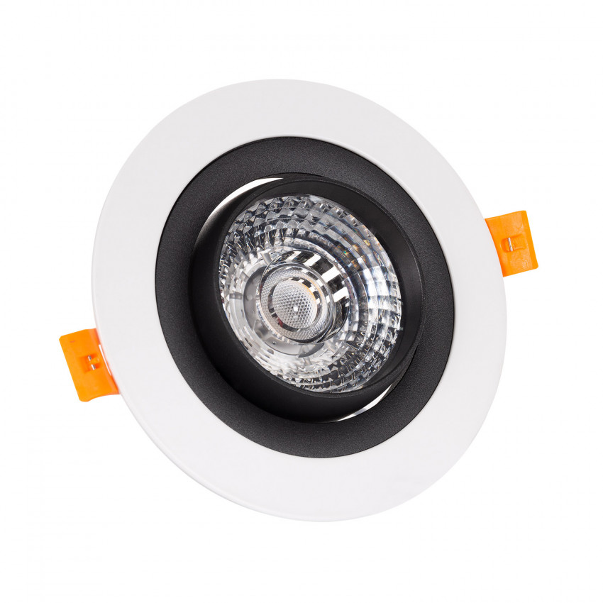 Faretto Downlight LED 18W COB Orientabile 360° Nero Circolare Design Foro Ø 120 mm
