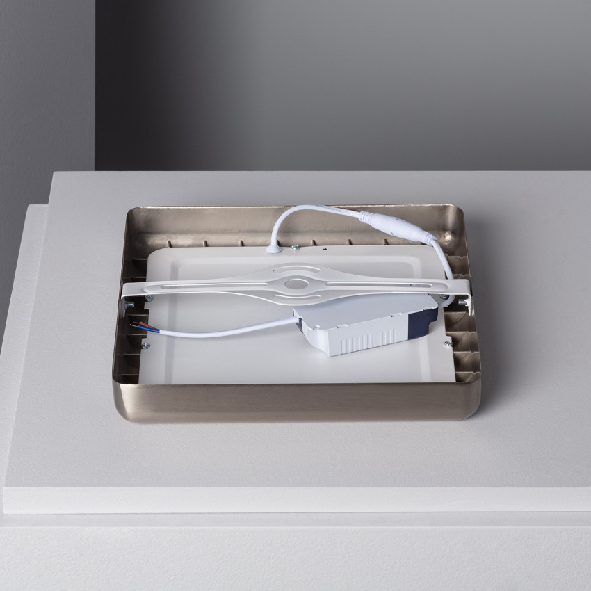 Plafoniera LED Quadrata Silver Design 18W