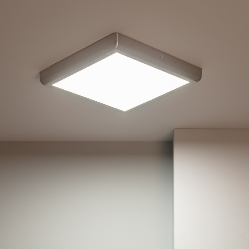 Plafoniera LED Quadrata Silver Design 24W