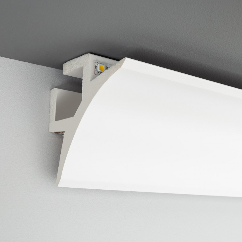 Moldura de Esquina Arco Iluminación Difusa 2m para 2 Tiras LED
