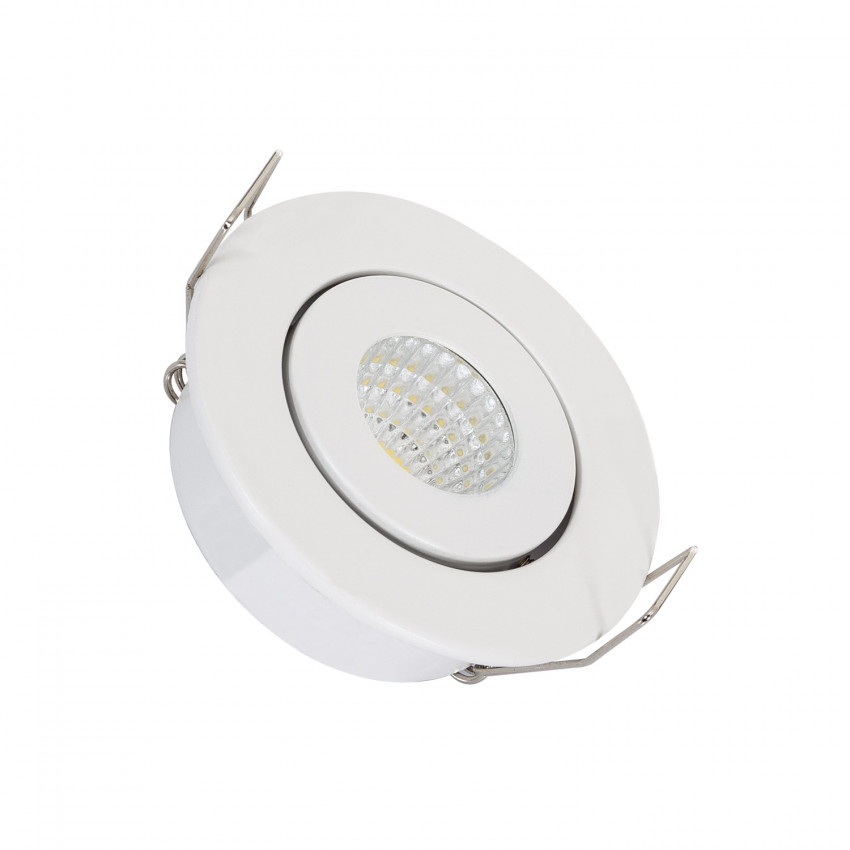 Downlight LED 1W COB Orientabile Circolare Bianco Foro Ø 45mm