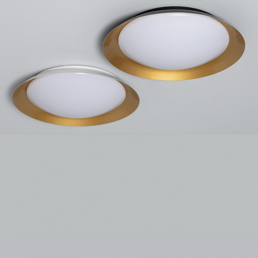 Plafoniera LED 30W Circolare Metallo Ø500 mm CCT Selezionabile Taylor