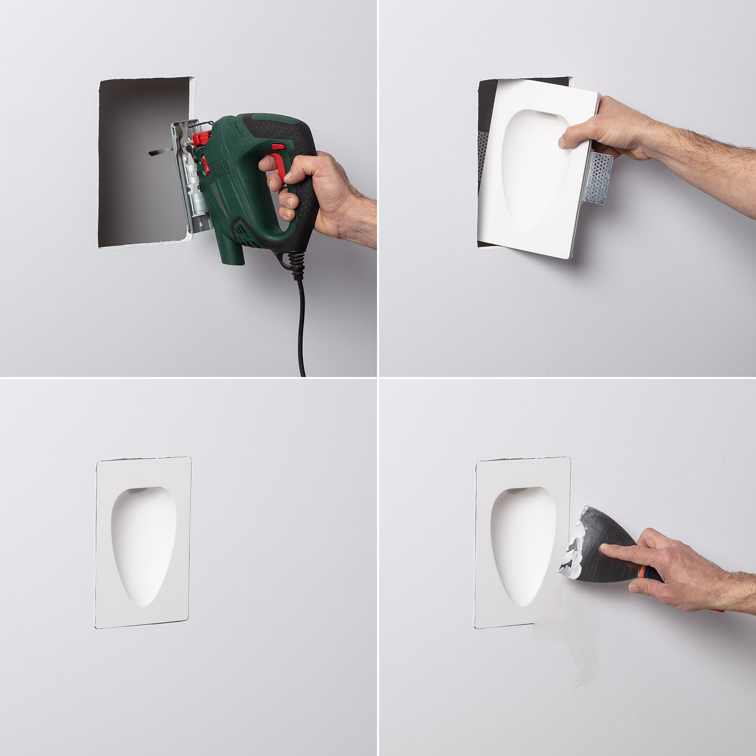 Applique da Parete Integrazione Cartongesso per Lampadina LED GU10 / GU5.3 Foro 503x203 mm Ledkia