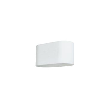 Applique da Parete in Gesso Iluminazione Doppia Merton Bianco
